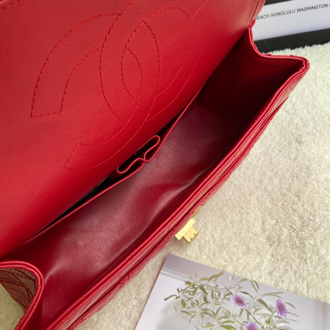 Chanel 2.55 Reissue 24 cm Flap Bag In Red