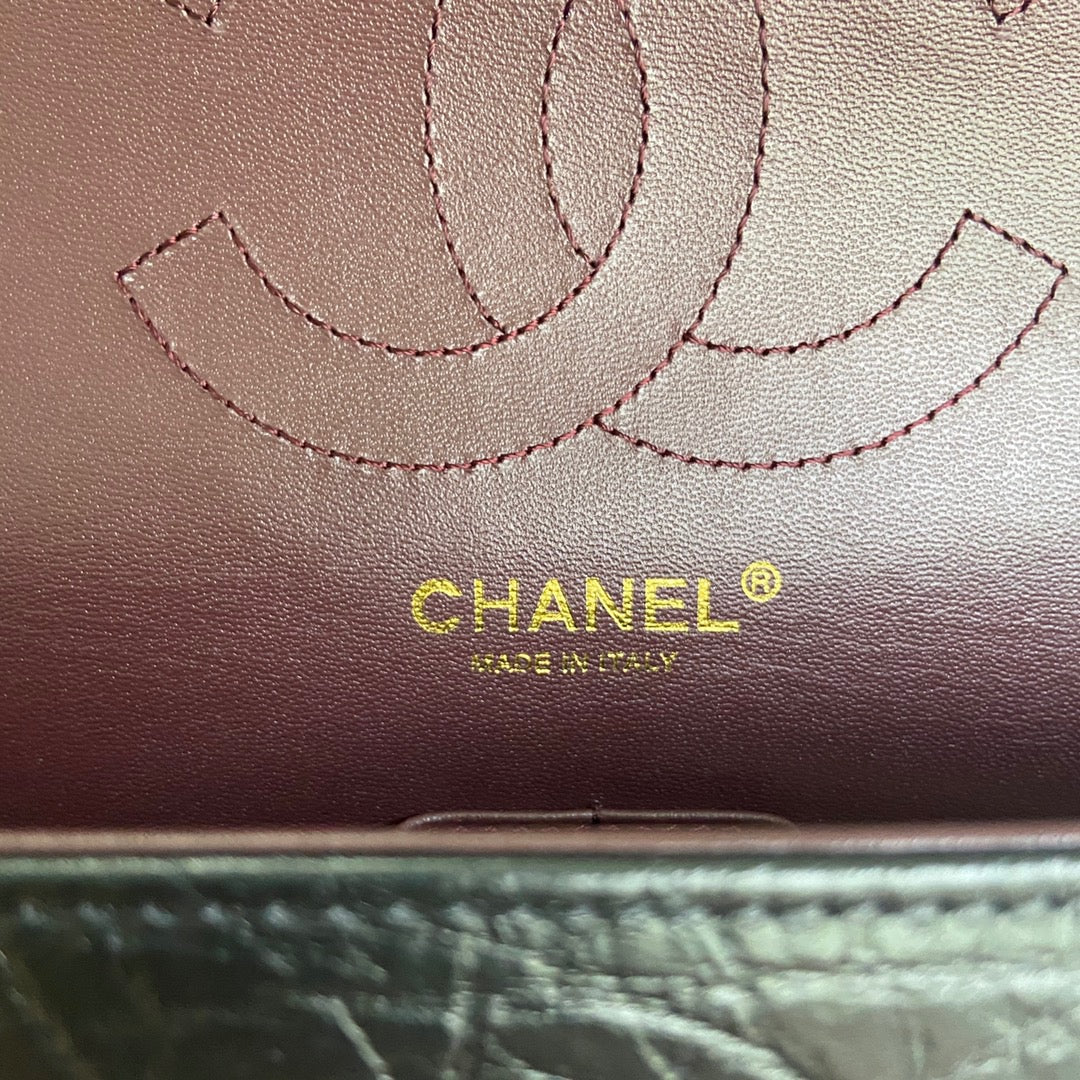 Chanel 2.55 Reissue 28 cm Flap Bag In Black