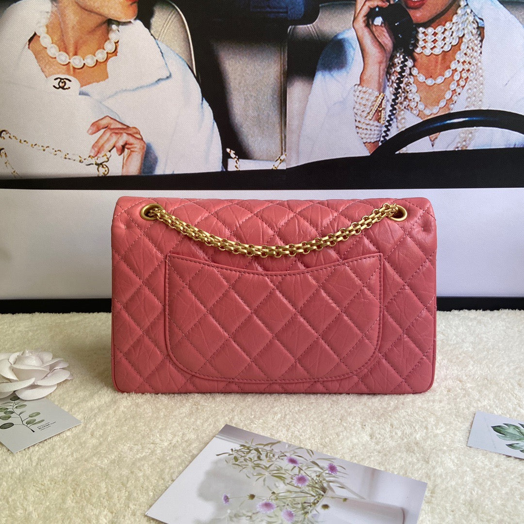 Chanel 2.55 Reissue 28 cm Flap Bag In  Pomegranate Red