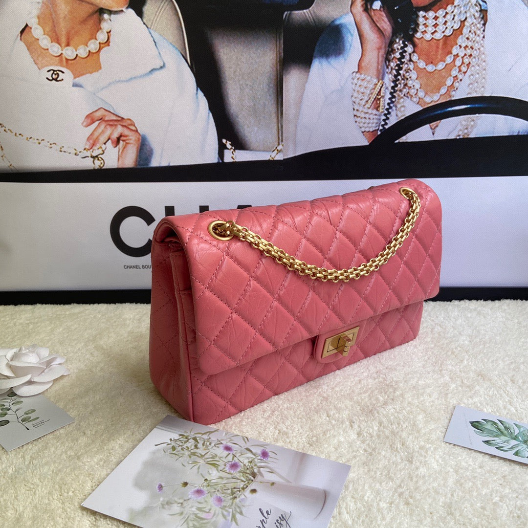 Chanel 2.55 Reissue 28 cm Flap Bag In  Pomegranate Red