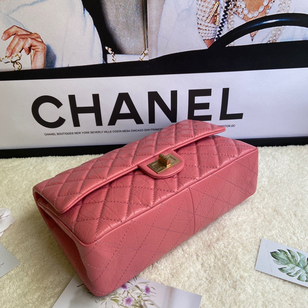 Chanel 2.55 Reissue 28 cm Flap Bag In  Pomegranate Red