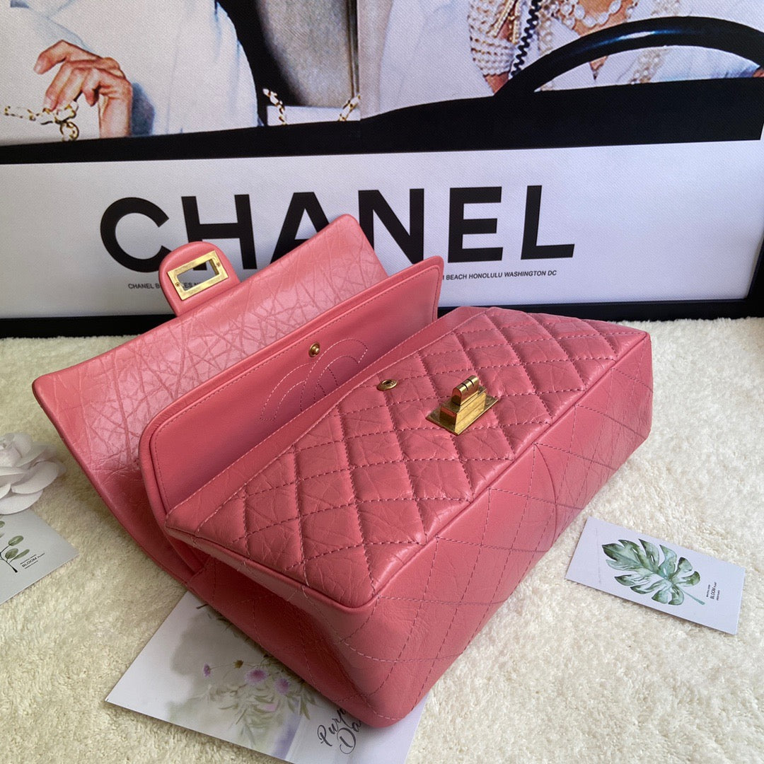 Chanel 2.55 Reissue 28 cm Flap Bag In  Pomegranate Red