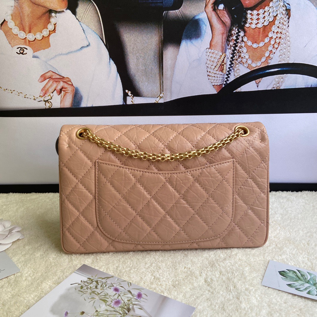 Chanel 2.55 Reissue 28 cm Flap Bag In Orange Pink