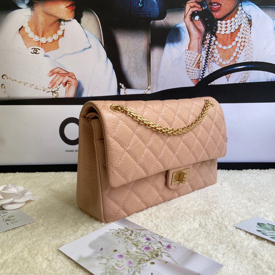 Chanel 2.55 Reissue 28 cm Flap Bag In Orange Pink