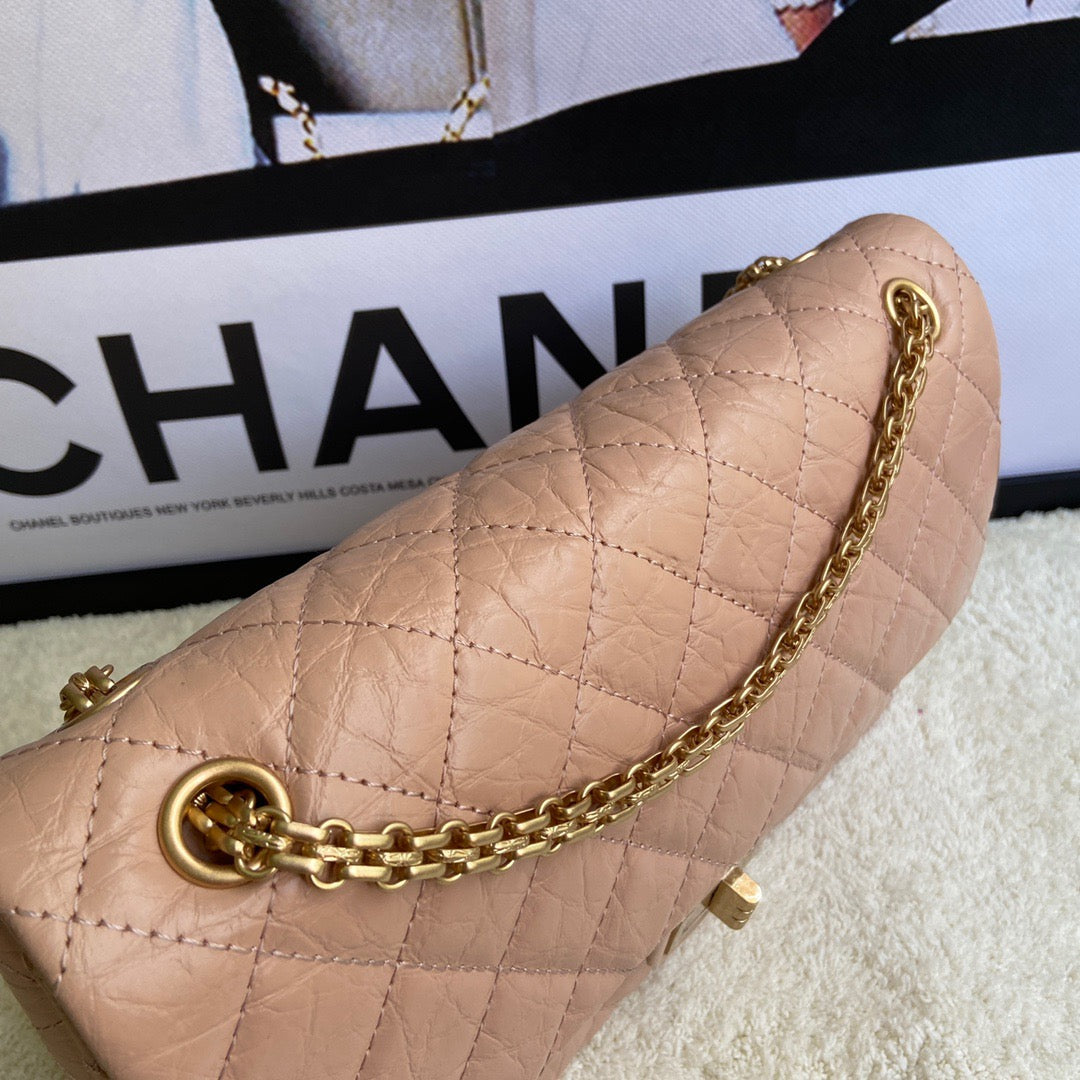 Chanel 2.55 Reissue 28 cm Flap Bag In Orange Pink