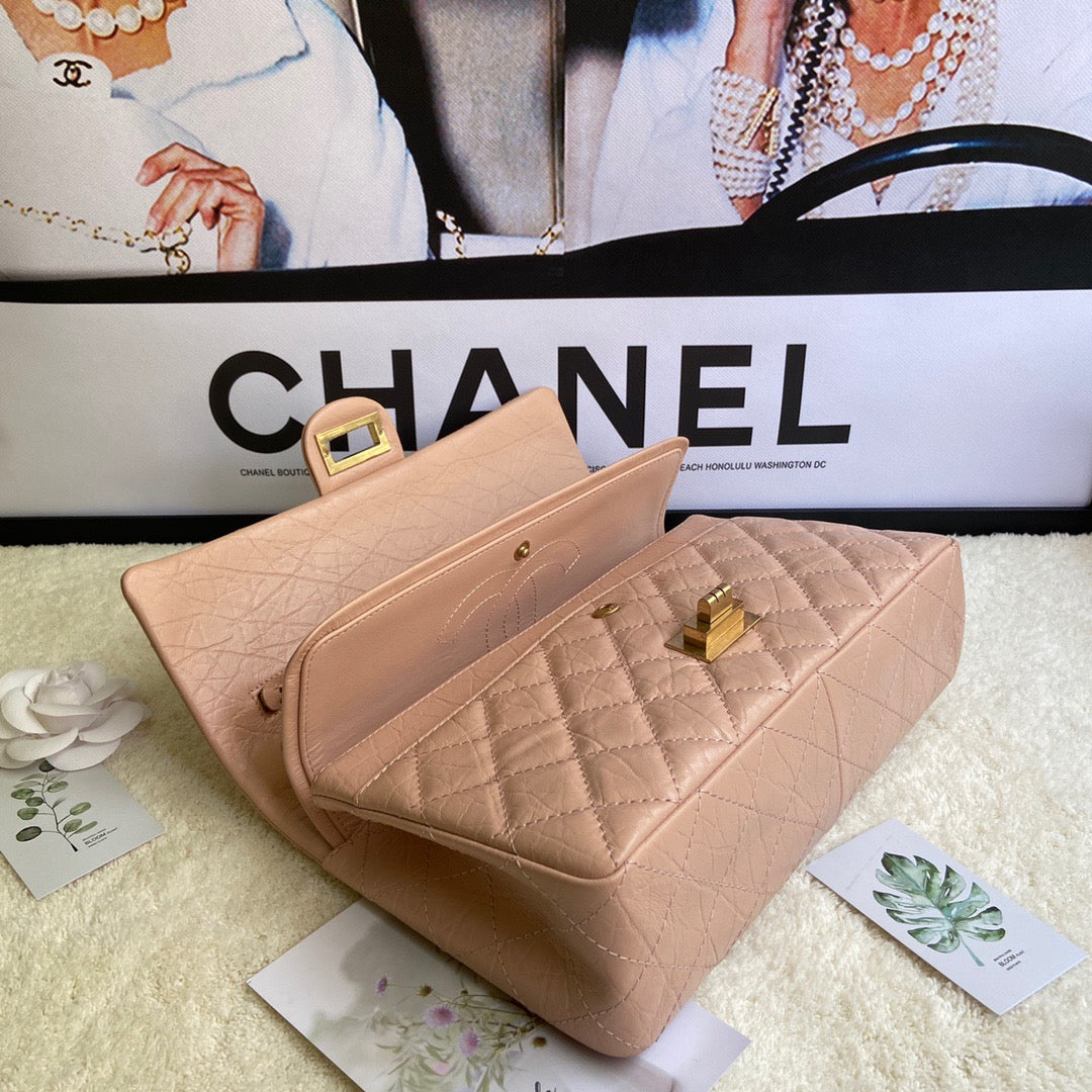 Chanel 2.55 Reissue 28 cm Flap Bag In Orange Pink