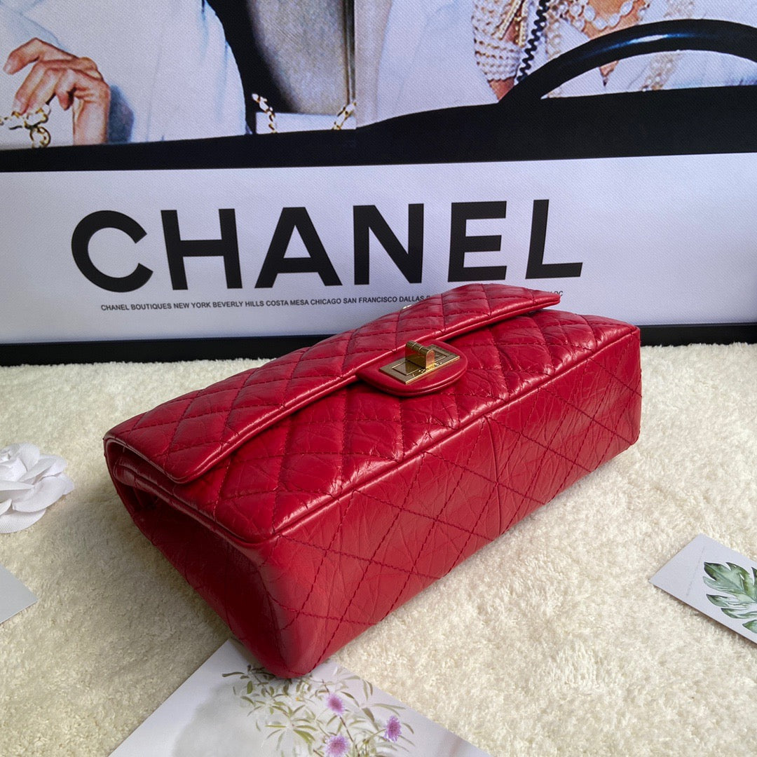 Chanel 2.55 Reissue 28 cm Flap Bag In Red