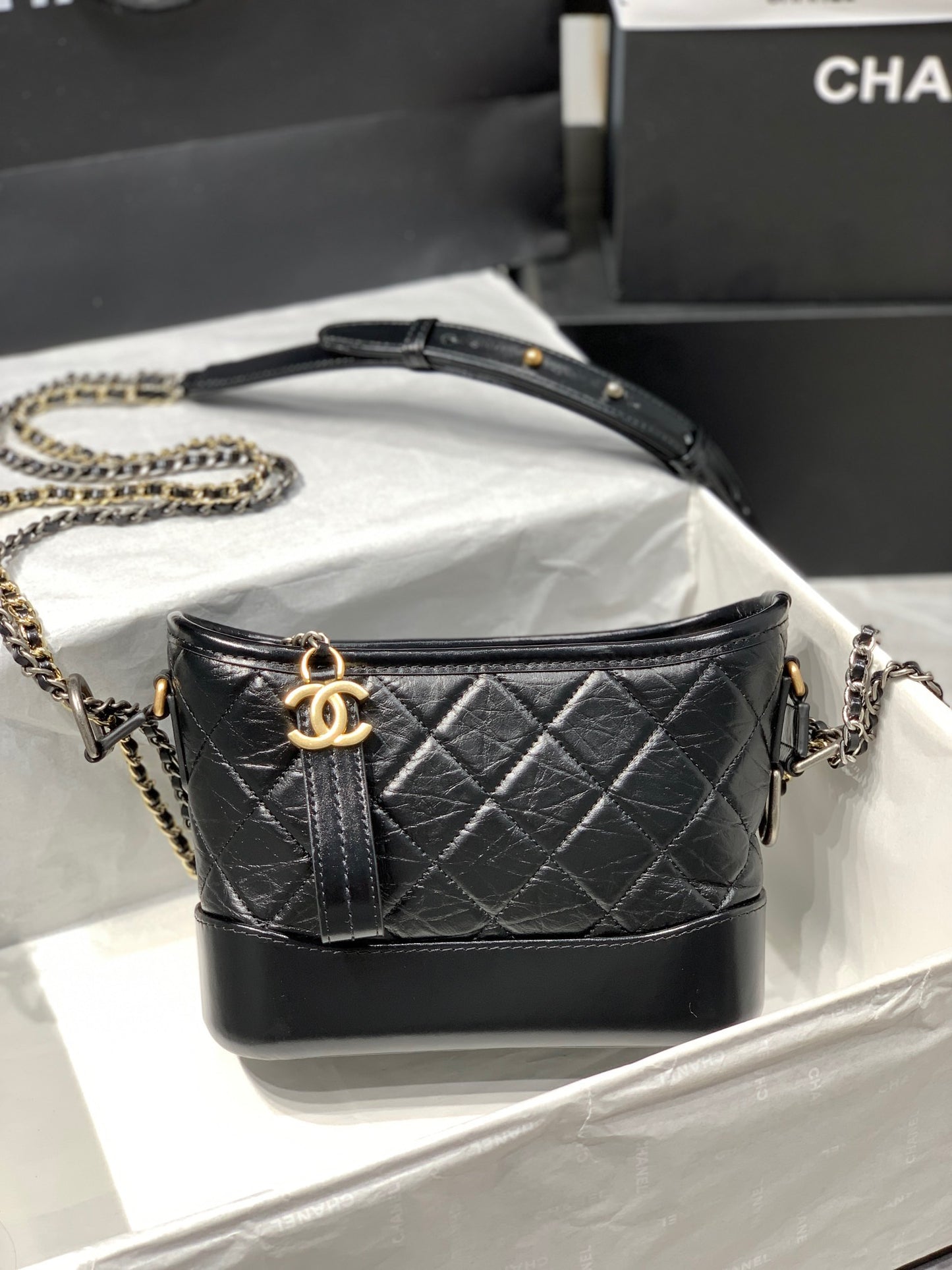 Chanel Gabrielle Hobo Bag In Black