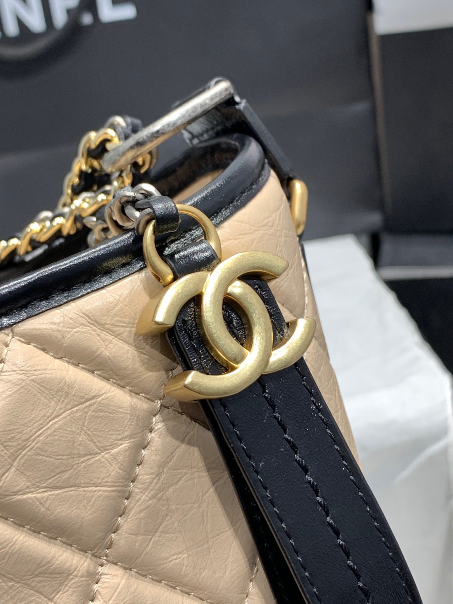 Chanel Gabrielle Hobo Bag In Milk Tea color