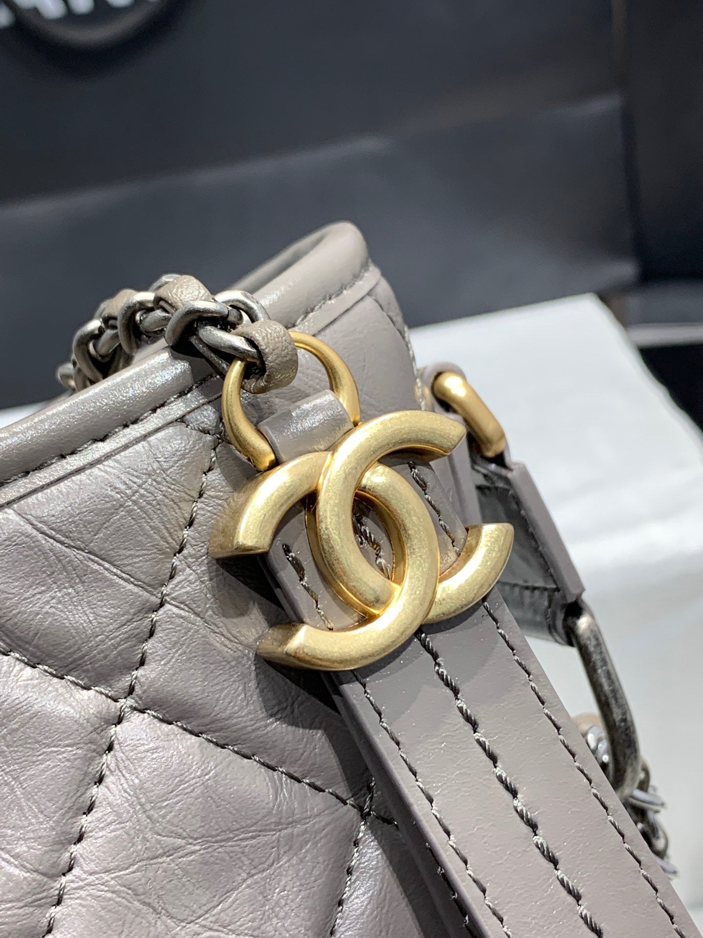 Chanel Gabrielle Hobo Bag In Gray