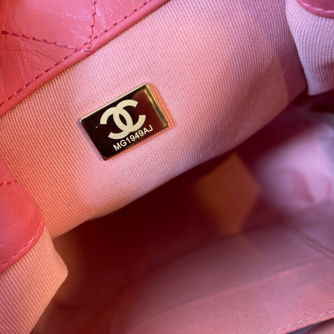 Chanel Backpack In Pink Calfskin Leather