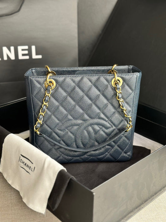 CHANEL Grand Shopping Tote In Light Blue