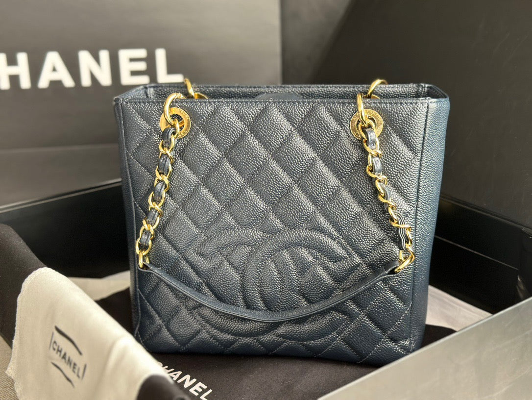 CHANEL Grand Shopping Tote In Light Blue