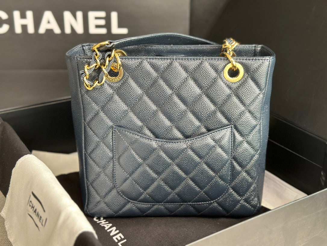 CHANEL Grand Shopping Tote In Light Blue