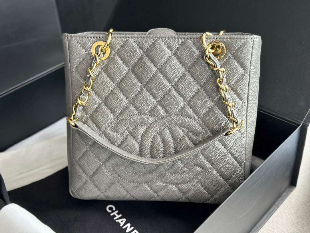 CHANEL Grand Shopping Tote In Gray