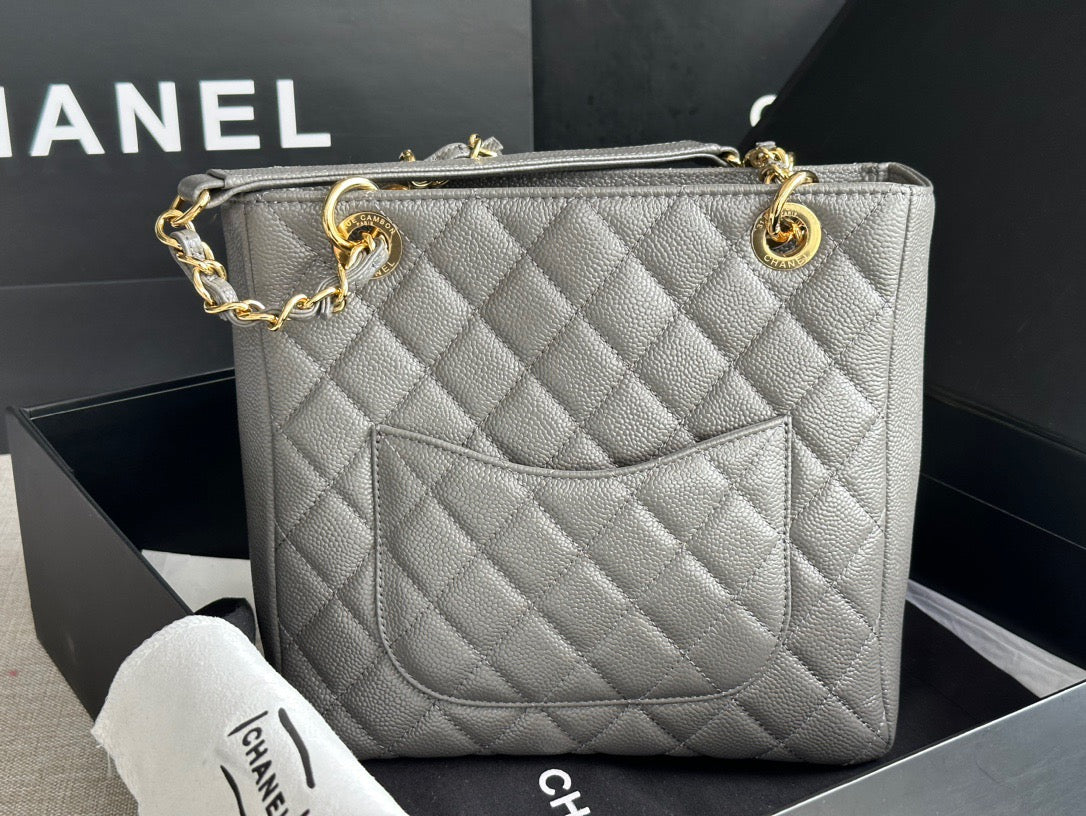 CHANEL Grand Shopping Tote In Gray