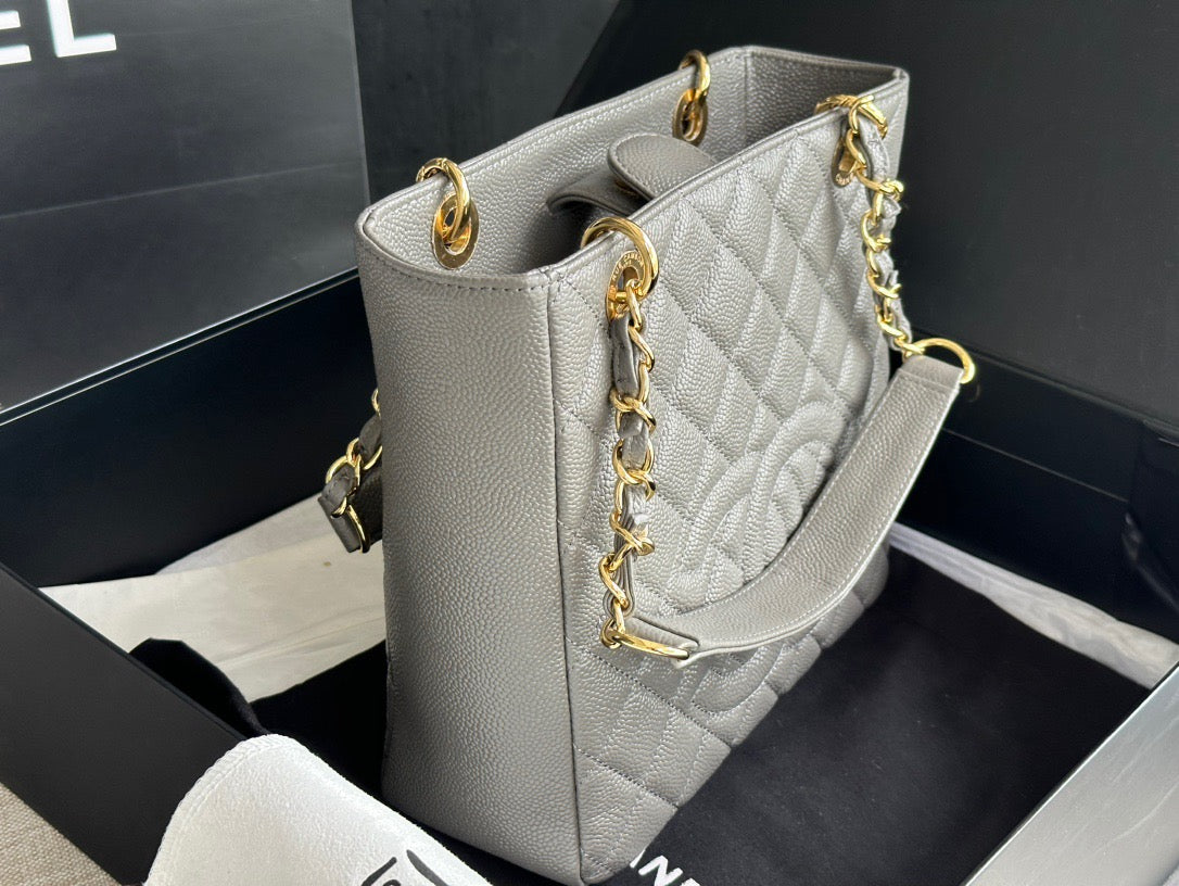 CHANEL Grand Shopping Tote In Gray