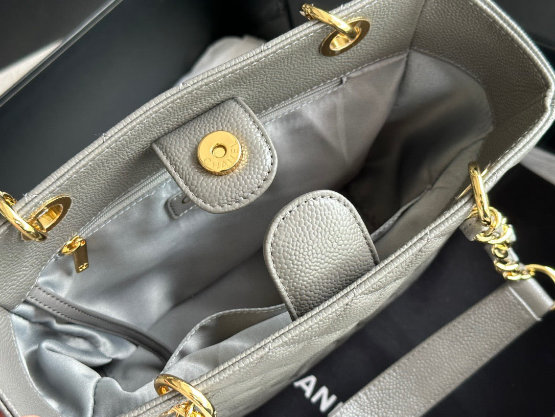 CHANEL Grand Shopping Tote In Gray