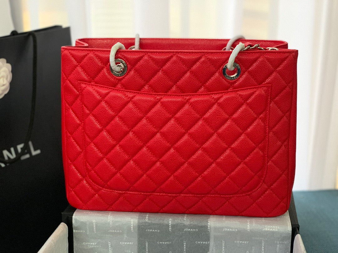 CHANEL Grand Shopping Tote In Red