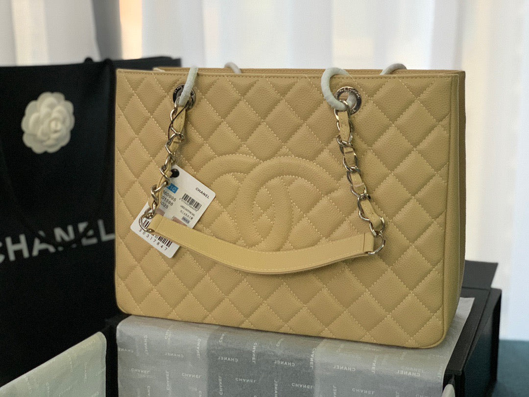 CHANEL Grand Shopping Tote In Yellow