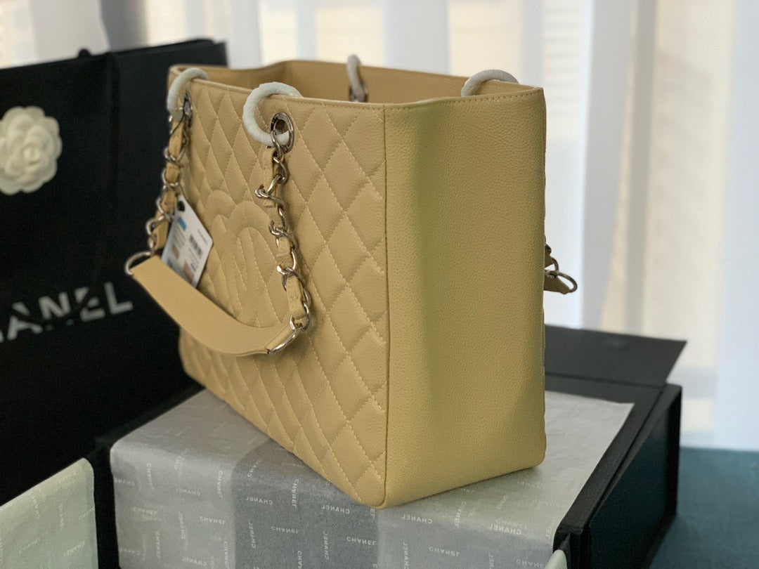 CHANEL Grand Shopping Tote In Yellow