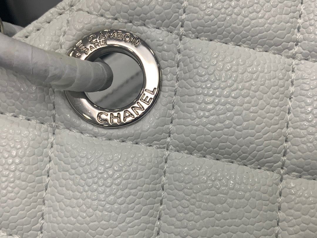 CHANEL Grand Shopping Tote In White