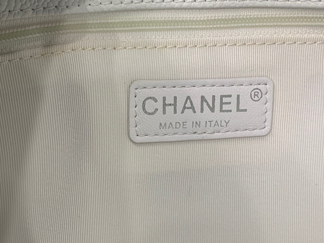 CHANEL Grand Shopping Tote In White