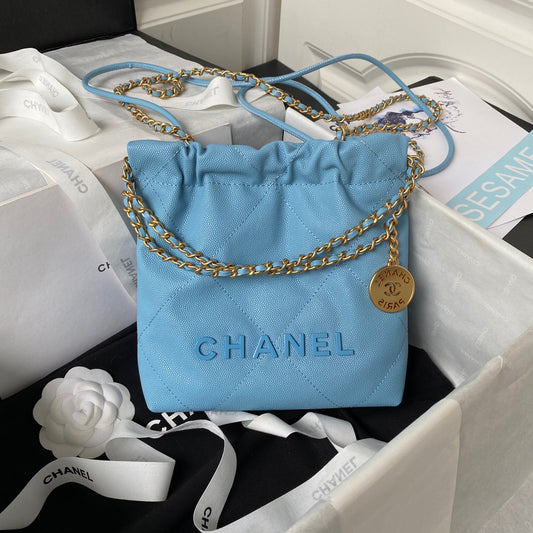 Chanel 22 Mini Bag In Blue