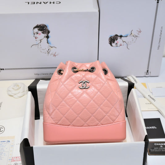 Chanel Backpack In Light Pink Calfskin Leather