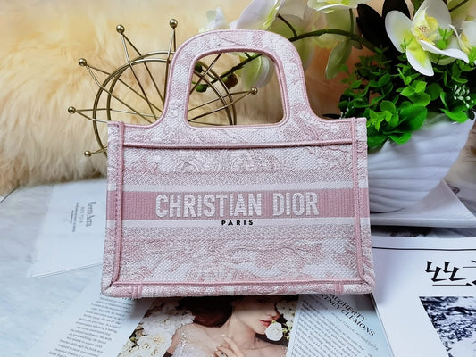 Dior Mini Presbyopia Book Tote Bag In Pink