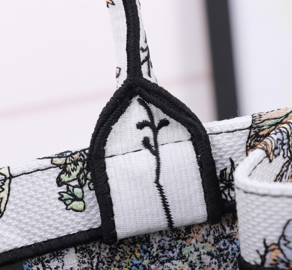 Dior Green Early Spring Monarch Butterfly Series Embroidered Small Book Tote Bag