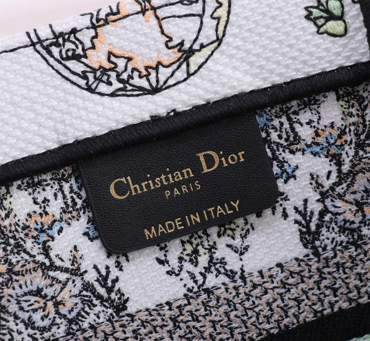 Dior Green Early Spring Monarch Butterfly Series Embroidered Small Book Tote Bag