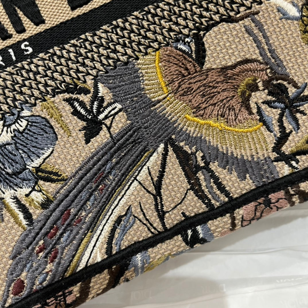 Dior Winter Garden Embroidery Series Small Tote Bag