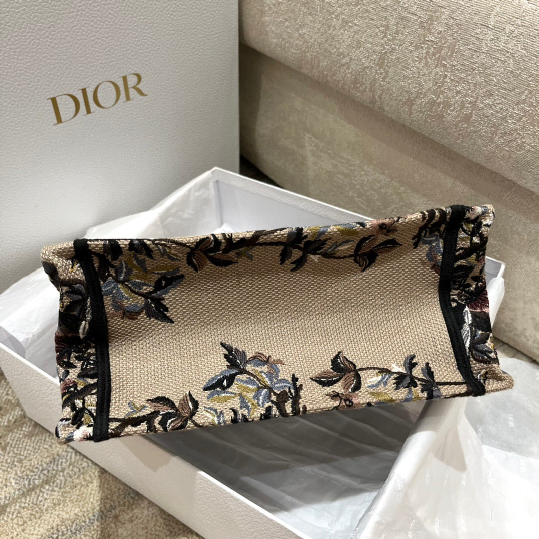 Dior Winter Garden Embroidery Series Small Tote Bag