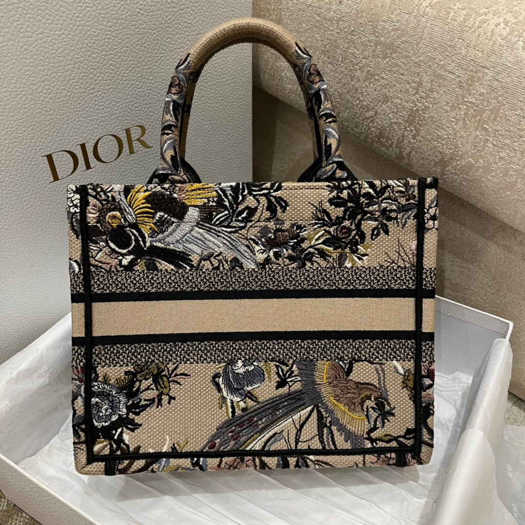 Dior Winter Garden Embroidery Series Small Tote Bag