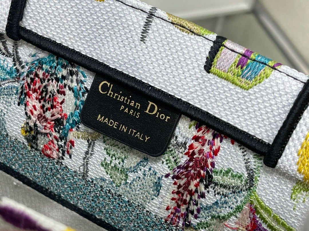 Dior Jungle Realm Embroidery Series Medium Tote Bag