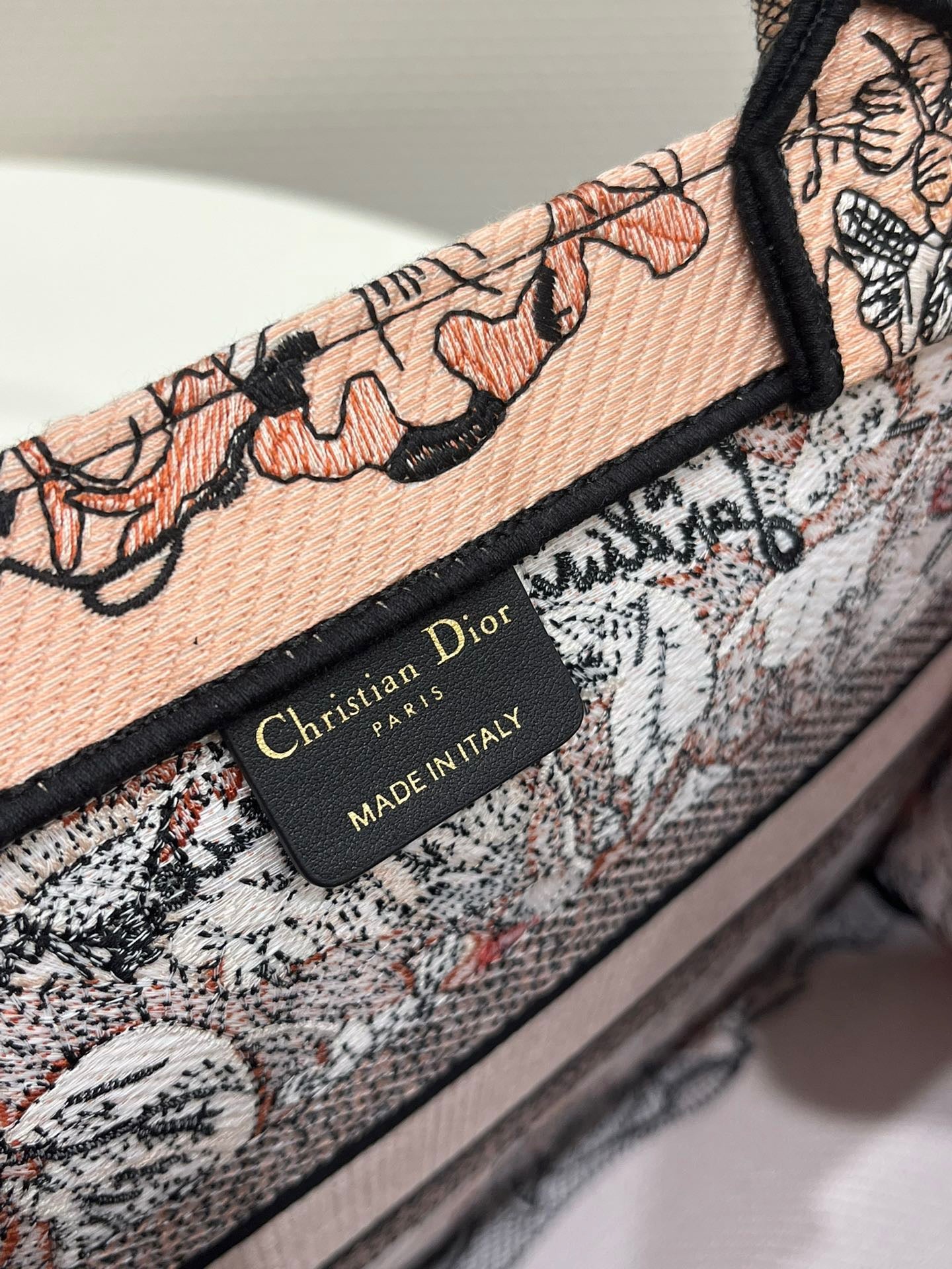 Dior Magic Garden  Embroidery Series Medium Tote Bag