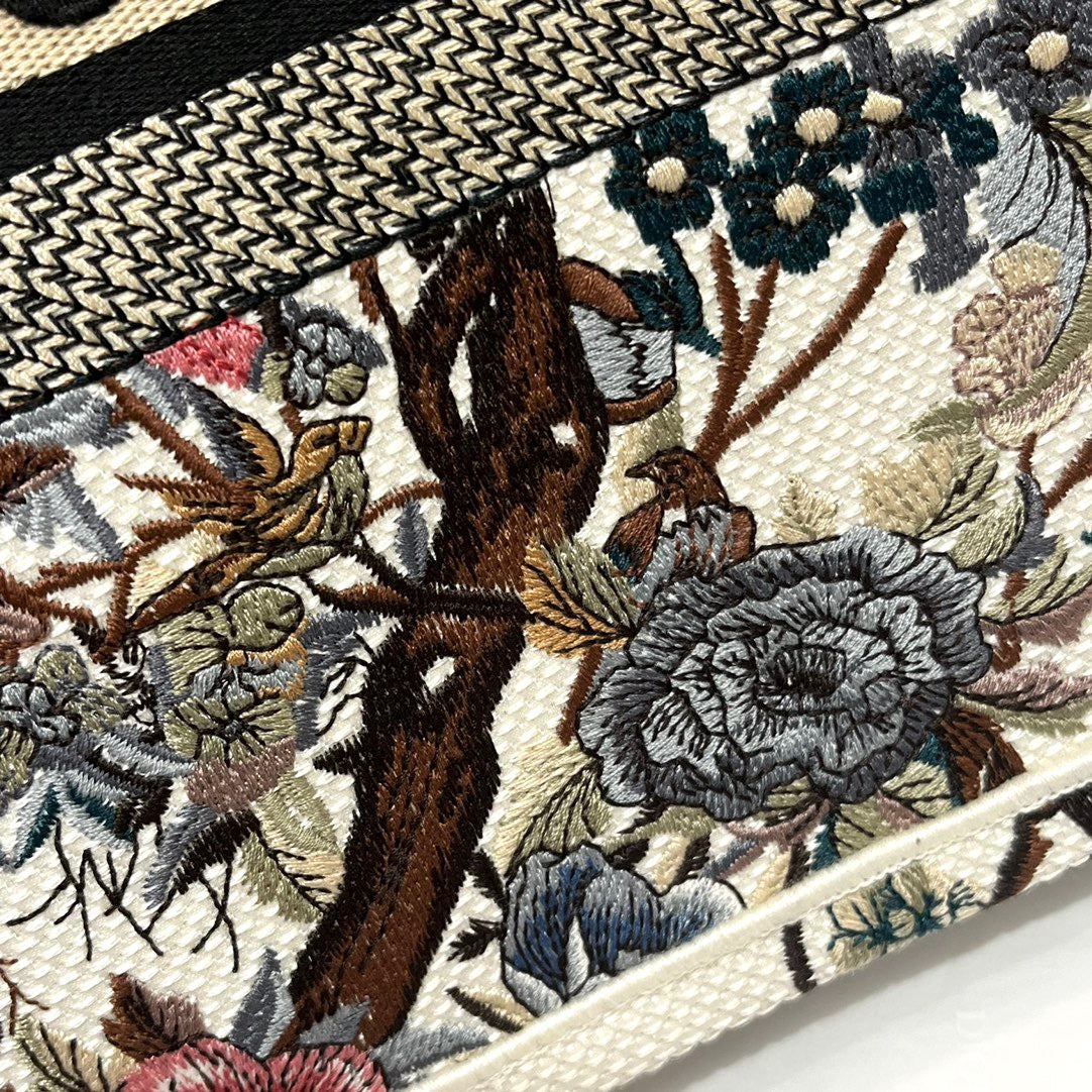 Dior Winter Garden Embroidery Series Medium Tote Bag