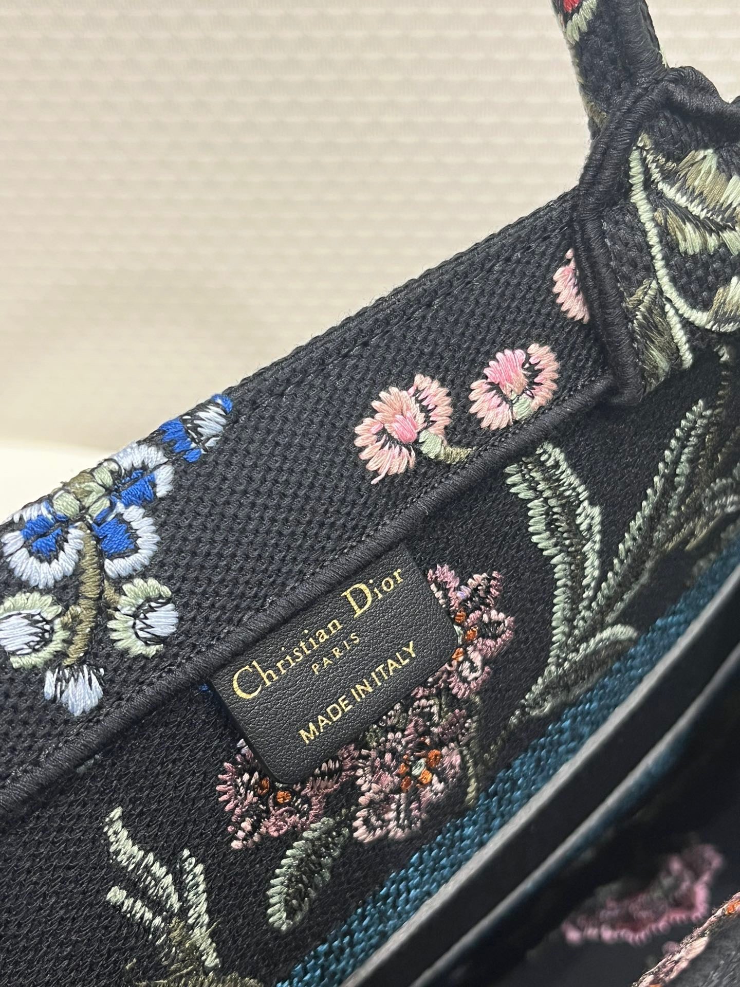 Dior Petites Fleurs  Embroidery Series Medium Tote Bag