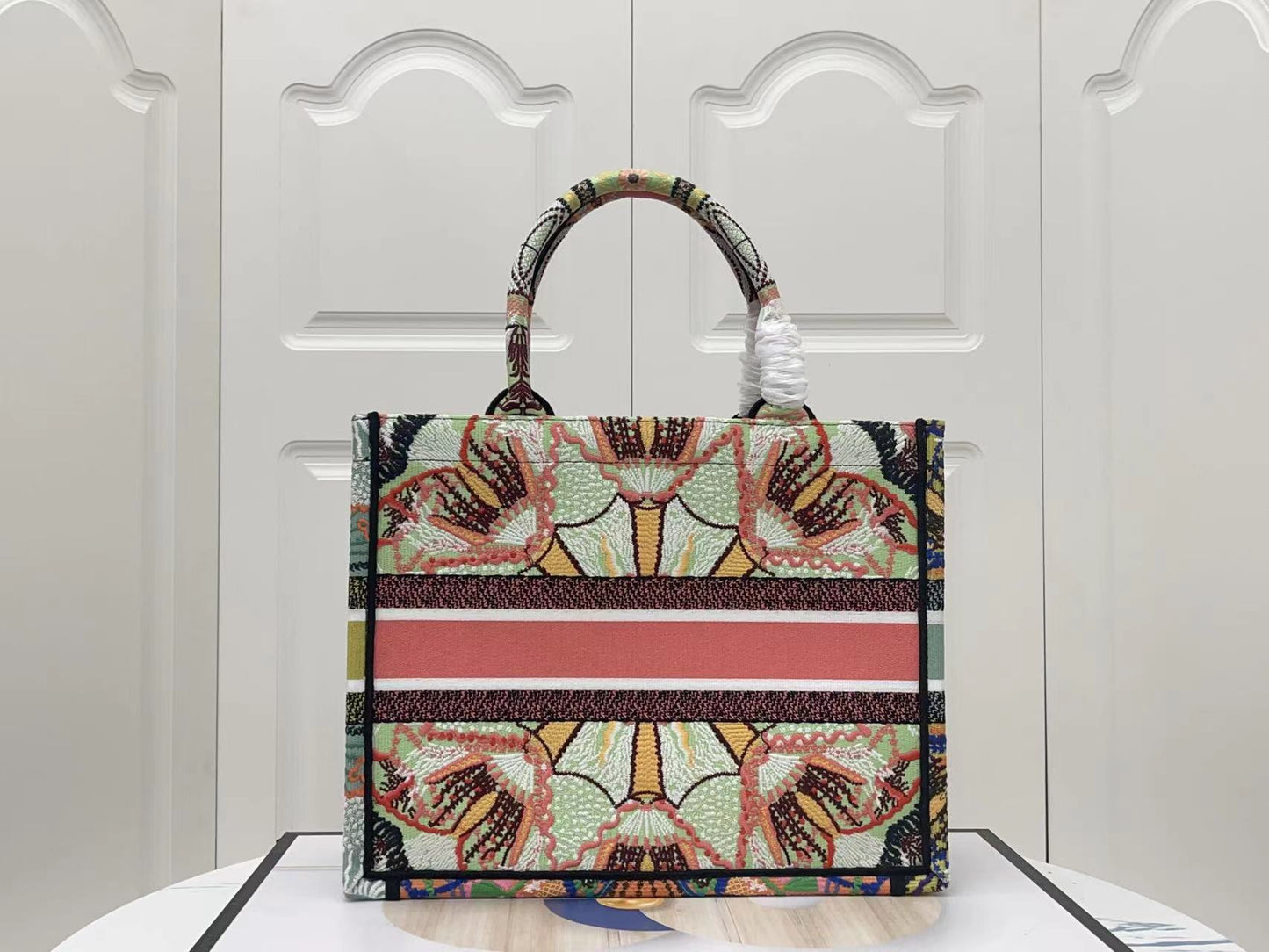 Dior Bohemian  Embroidered Medium Tote Bag