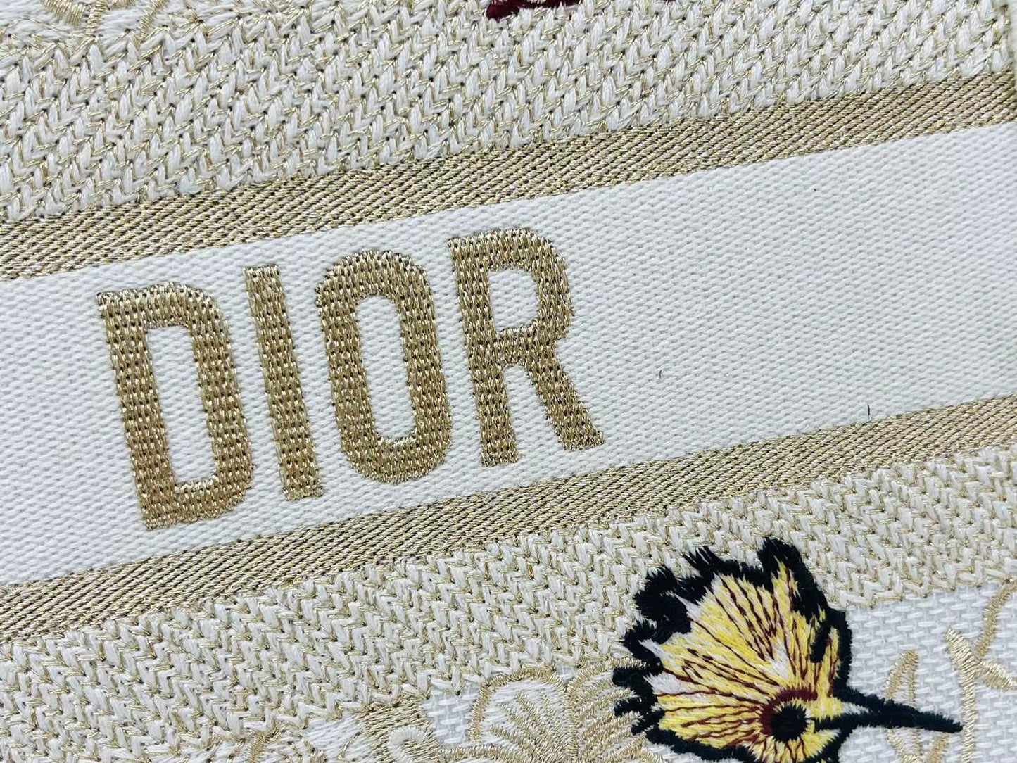 Dior 3D Embossed Jacquard  Embroidery Series Medium Tote Bag