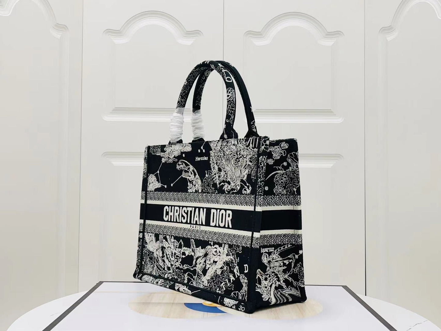 Dior Constellation Embroidery Series Medium Tote Bag