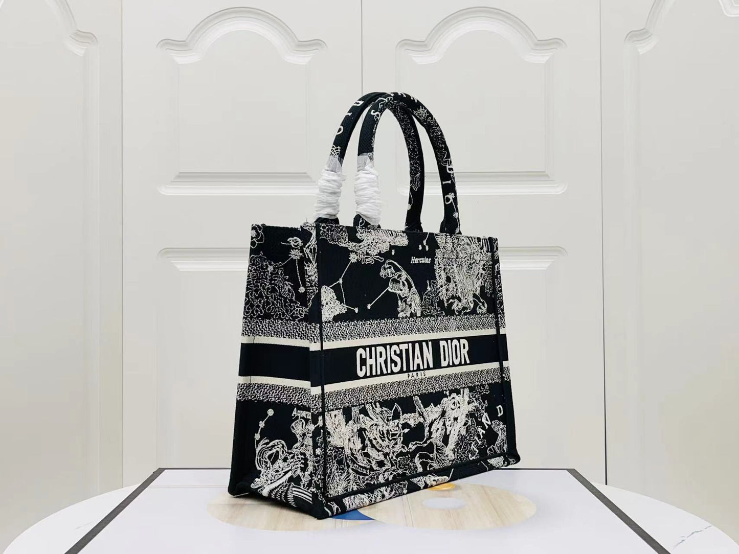 Dior Constellation Embroidery Series Medium Tote Bag