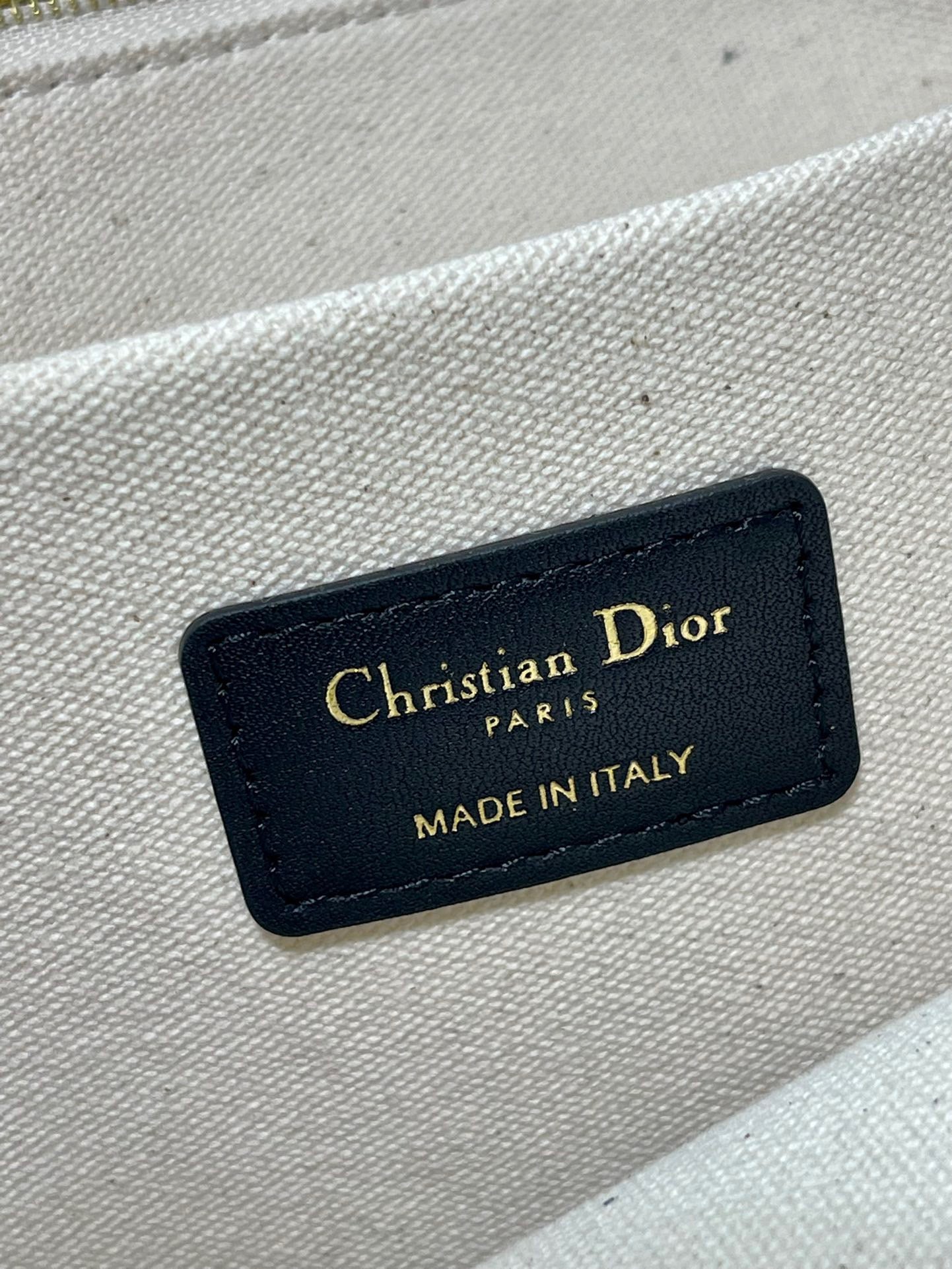 Dior Large Book Tote Bag In Black Canvas