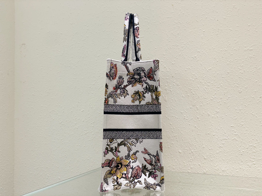 Dior Large Jardin Botanique  Book Tote Bag  With Toile de Jouy Reverse Embroidery