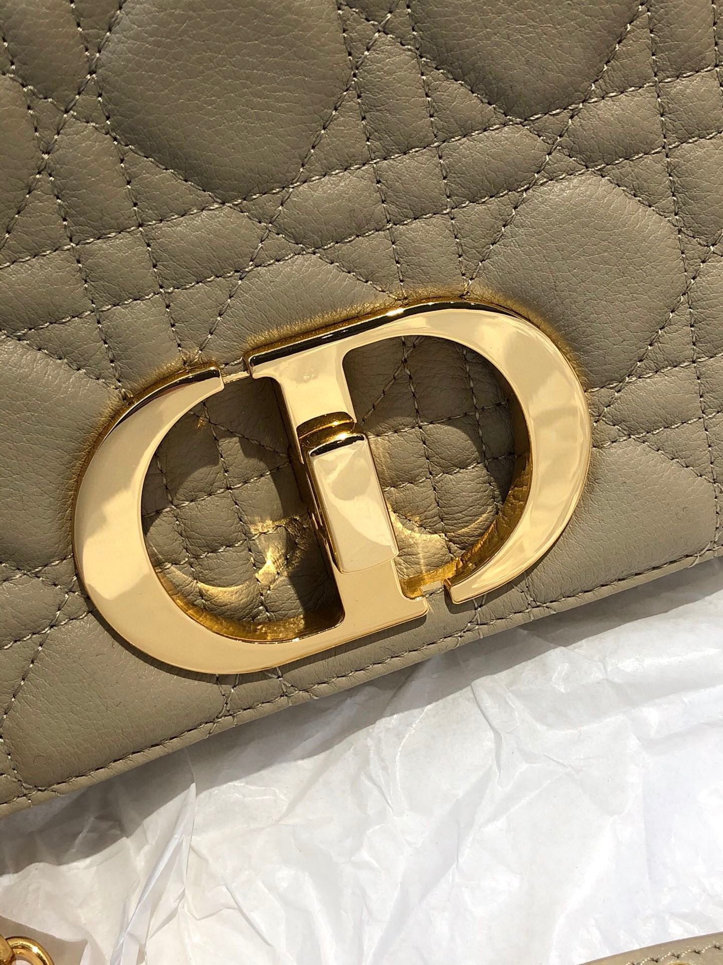 Dior Caro Small Bag In Trench Cannage Calfskin