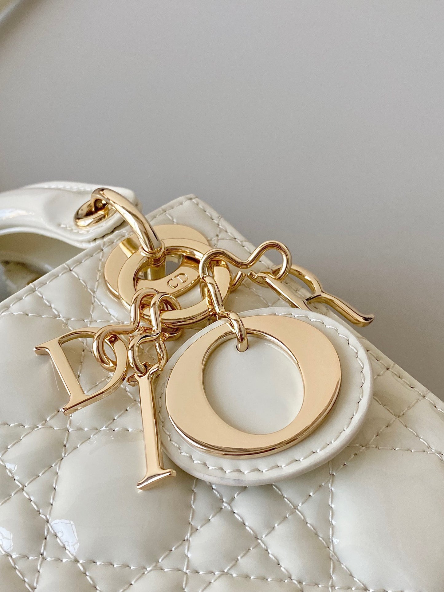 Dior Lady Dior Micro Bag In White Cannage Calfskin