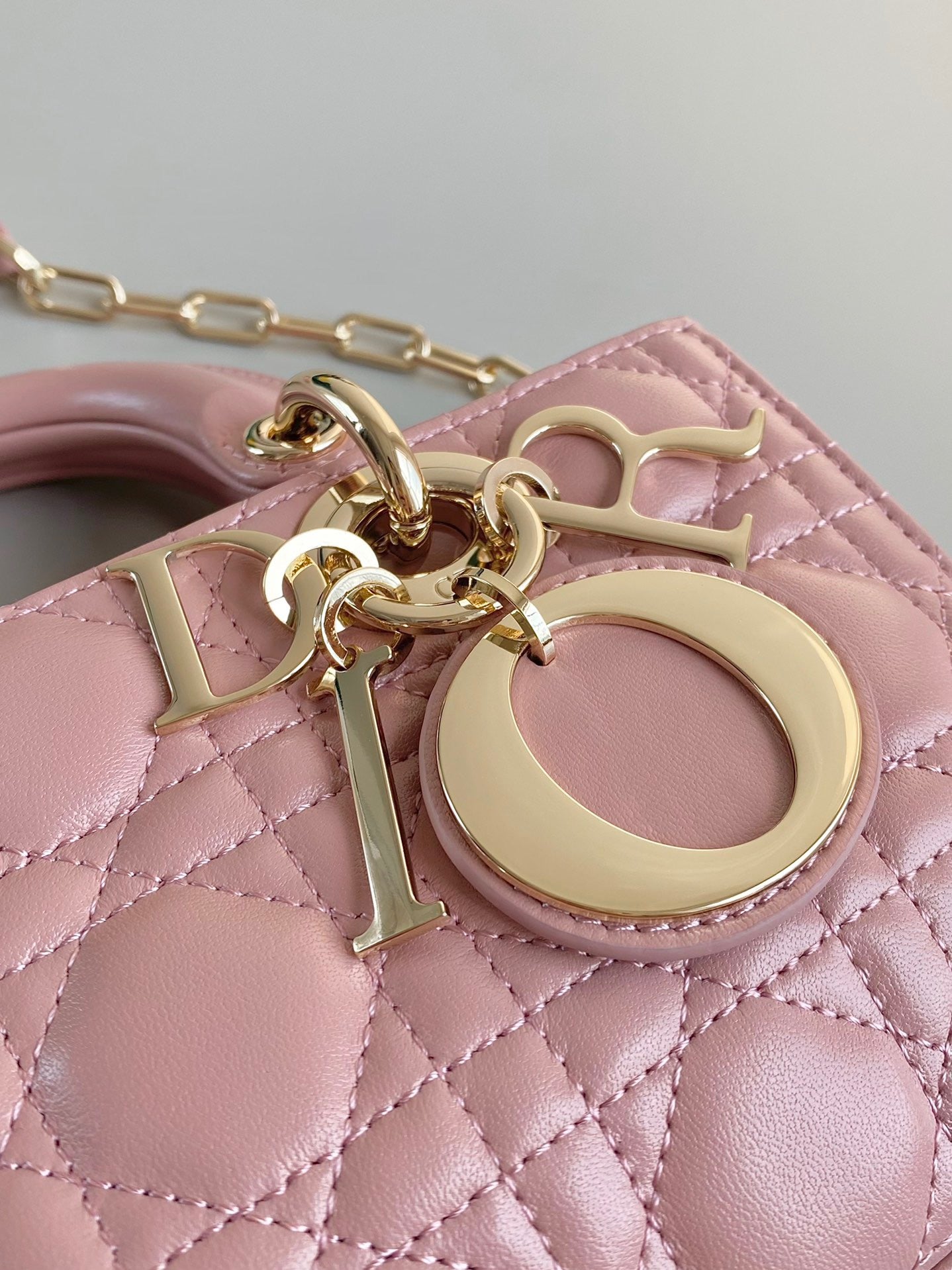 Dior Lady D-Joy Bag in Pink Cannage Calfskin