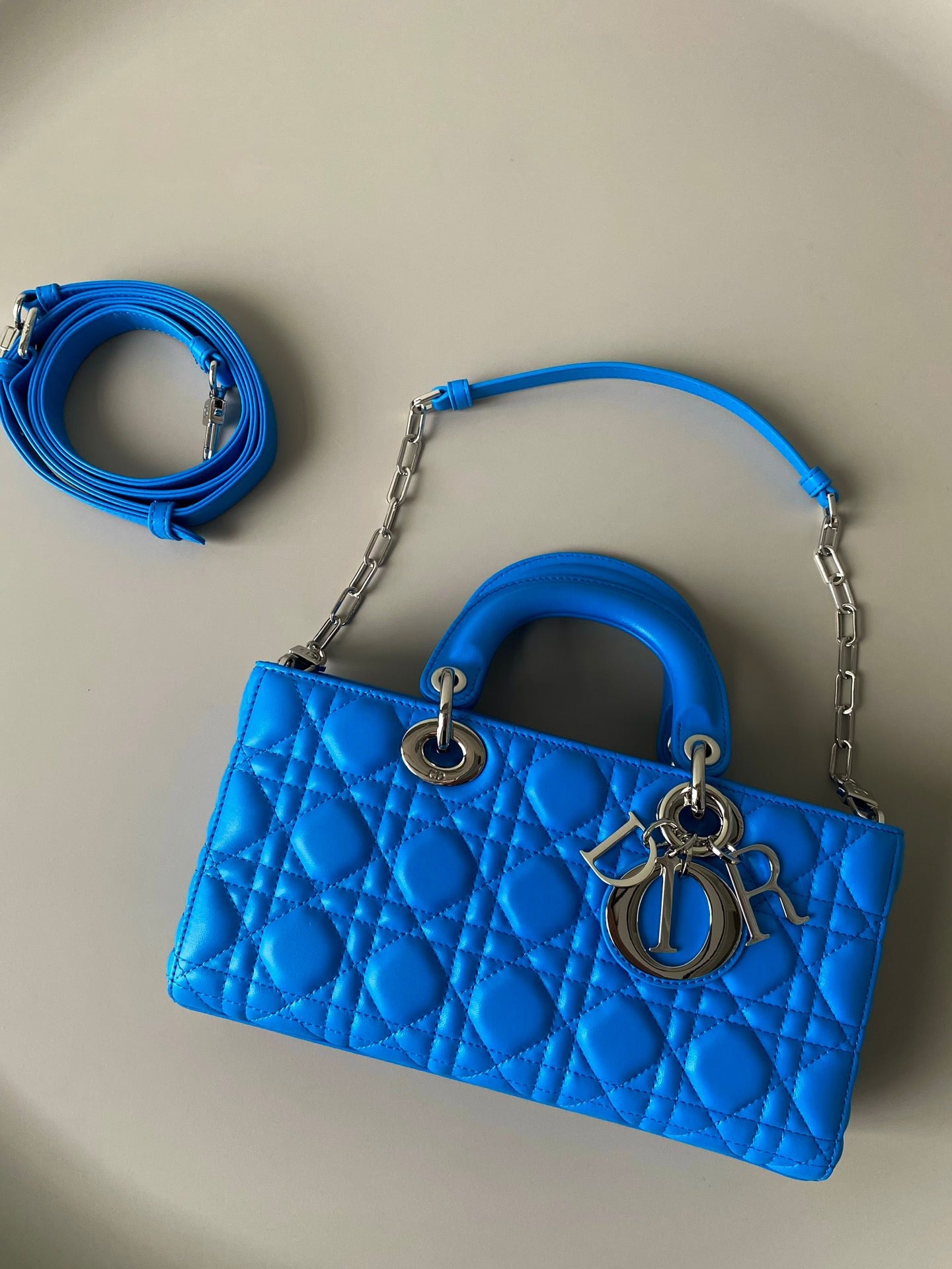 Dior Lady D-Joy Bag In Dark Blue Cannage Lambskin