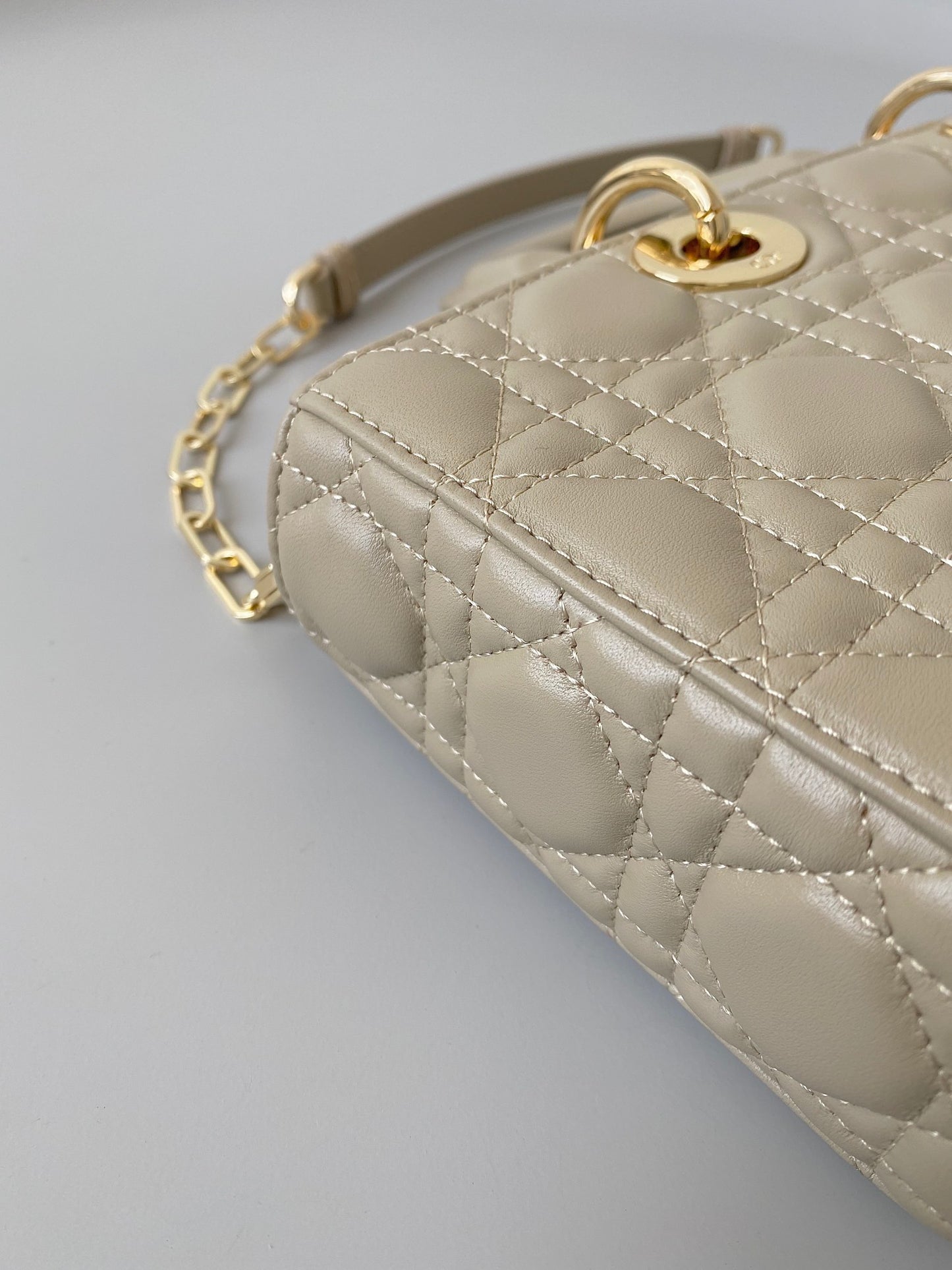 Dior Lady D-Joy Bag In Beige Cannage Lambskin